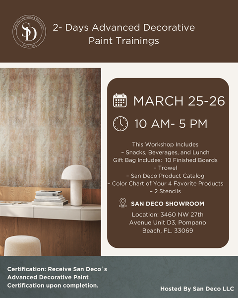 Florida 2-Day Advanced Decorative Paint Workshop – March 25-26