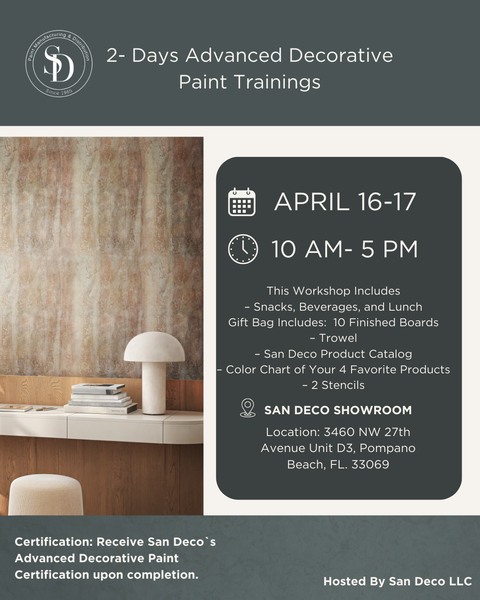 Florida 2-Day Advanced Decorative Paint Workshop – April 16-17